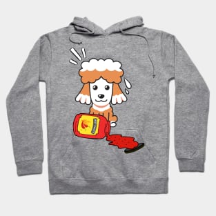 Funny Poodle Spilled Hot Sauce Hoodie